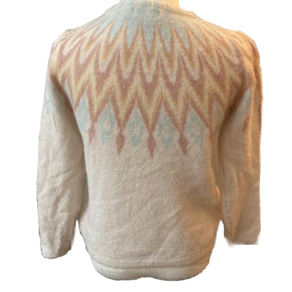 Soft &Cozy Bartolini Alpaca Sweater With Fair Isle Modern Pattern. Women’s Sml - Picture 4 of 7